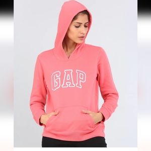 Gap Women's Peach Embroidered Logo Hoodie Sweatshirt Size XXL